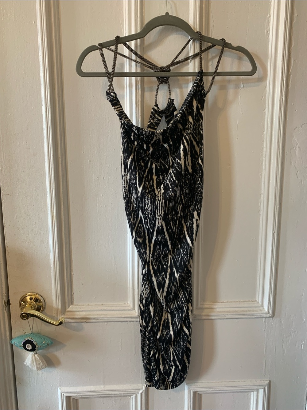 Black and White Print Women's Dress